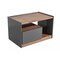 Homeroots Modern Walnut Nightstand with Drawer Box and Shelf 473023 - alternate 3