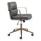 Homeroots Dark Gray and Bronze Adjustable Height Swivel Rolling Office Chair 572154 - alternate 1