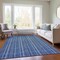 Homeroots 3' X 5' Denim Blue And Ivory Striped Washable Indoor Outdoor Area Rug 615043 - alternate 2