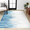 Jonathan Y Linear Modern Half-Stripe Blue/Cream 5 ft. x 8 ft. Area Rug CTP112A-5 - alternate 1