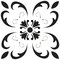 Homeroots 12" X 12" Black and White Delia Peel and Stick Removable Tiles 555891 - alternate 3