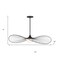 Homeroots 44" Black Aluminum Geometric Wavy LED Dimmable Outdoor Hanging Light 683461 - alternate 4