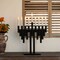 Vintiquewise Modern Decorative 9-Branch Hanukkah Menorah with LED Candles in Sleek Finish, Black QI004910.BK - alternate 2