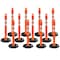 Xpose Safety 42in  T-Top Orange Traffic Delineator Post with 13 LB PVC Base, 12PK DLTB-ORG-42-12-X - alternate 1