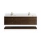 James Martin Vanities Allamari 72" Double Vanity, Sable w/ Single Hole 3 CM White Zeus Silestone Top D640-V72-SBL-3WZ - alternate 4