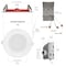 Nuwatt 4 Inch 2 Hour Trim Fire Rated Recessed Lighting, Canless LED Lights 2700K-5000K, 900LM, 12PK NW-P-DL-4-12W-5CT-FR-WH-12P - alternate 4