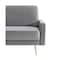 Homeroots 72" Gray Velvet Sofa With Brass Legs 480917 - alternate 5