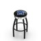 Holland Bar Stool Co 25" Blk Wrinkle Memphis Swivel Bar Stool, Chrome Ring L8B3C25Memphs - alternate 1