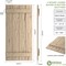 Ekena Millwork Rustic Four Board Joined Board-n-Batten Hand Hewn Faux Wood Shutters, 22W x 36H, PR SHUBJS22X36HHPR - alternate 4