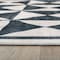 World Rug Gallery Geometric Diamond Washable Non Slip Runner Rug 2 ft x 8 ft Cream WR74CREAM2X8 - alternate 2