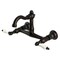 Kingston Brass Two-Handle Wall Mount Bridge Kitchen Faucet, Oil Rubbed Bronze KS3255PL - alternate 1