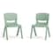 Flash Furniture Plastic Stacking School Chairs with 10.5 in Seat Height in Sage, 2PK 2-YU-YCX-003-SAGE-GG - alternate 5