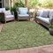 Homeroots 8' X 10' Olive Green And Light Green Floral Washable Indoor Outdoor Area Rug 594650 - alternate 4