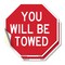 Signmission You Will Be Towed, 4 inch X 4 inch, Vinyl Decal, 2PK OC-D-2PACK-4-319 - alternate 1