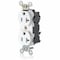 Leviton Straight Blade Receptacle, 5-20R, 20 A, 125V AC, Flush Mount, Self-Grounded M5362-SW - alternate 1