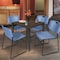 Regency Square Kahlo Breakroom Table W/ 4 Zeng Stack Chairs, 30 in W, 30 in L, Neo Walnut TPL3030NWBK44BE - alternate 2