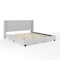 Martha Stewart Kay King Upholstered Platform Bed w/Channel Stitched Wingback Headboard/Cushioned Siderails, Gray TW-3WDB03-K-GY-MS - alternate 3