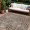 Homeroots 8' X 10' Brown And Beige Geometric Washable Indoor Outdoor Area Rug 595064 - alternate 1