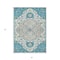Homeroots 3' X 5' Teal Blue Green And Ivory Oriental Washable Indoor Outdoor Area Rug 596644 - alternate 2