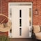 Vdomdoors Front Exterior Prehung Metal-Plastic Door Frosted Glass / MANUX 8112 White Silk / Office Commercial MANUX8112EXD-WS-W16+32+16-H80+12-LH-I - alternate 2