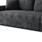 Homeroots 140" Black Corduroy Modular Compression Foam Sofa With Toss Pillows 712975 - alternate 3