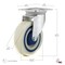 Richelieu Industrial Polyamide Rubber Caster, Swivel with Double-Lock Brake, with Plate, Blue, Beige F24804 - alternate 2