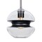Besa Lighting Hula 8 Stem Pendant, Clear/Black, Satin Nickel Finish, 1x7W LED Edison 1TT-HULA8BK-EDIL-SN - alternate 1
