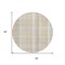 Homeroots 8' Ivory Beige And Tan Round Plaid Washable Indoor Outdoor Area Rug 613971 - alternate 2
