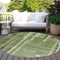 Homeroots 8' Green And Gray Round Striped Washable Indoor Outdoor Area Rug 602775 - alternate 6