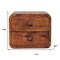 Homeroots 10" Brown Solid Wood Square Two Drawer Nightstand 651849 - alternate 6