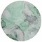 Homeroots 8' Round Green Round Abstract Washable Non Skid Indoor Outdoor Area Rug 559510 - alternate 2
