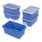 Storex Cubby Bin with Lid, 2 gal, 8.2 x 12.5 x 11.5, Blue, 5PK 62408U05C - alternate 2