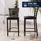 Flash Furniture HERCULES Black Ladder Back Metal Restaurant Counter Stool - Black Vinyl Seat XU-DG697BLAD-24-BLKV-GG - alternate 2