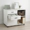 Lavish Home 3 Drawer File Cabinet with Lock Wooden Lateral Filing Cabinet with 3 Storage Drawers and Shelf 80-FC-3D-W - alternate 3