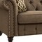 Homeroots 67in Brown And Dark Brown Linen Loveseat 515736 - alternate 2