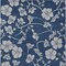 Homeroots 3' X 5' Navy Blue And Gray Floral Washable Indoor Outdoor Area Rug 600024 - alternate 2