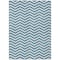 Homeroots 5' X 8' Teal Blue And Ivory Chevron Washable Indoor Outdoor Area Rug 595356 - alternate 4