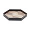 Homeroots Set of Three Natural and Black Hexagon Iron Serving Tray 516329 - alternate 2