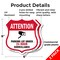 Signmission Video Surveillance Shield Sign Attention, 6 inch X 6 inch, Plastic Sign, 2PK SHI-P-2PACK-6-469 - alternate 4