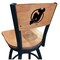 Holland Bar Stool Co 36" Blk Wrinkle New Jersey Devils Swivel Bar Stool, Laser Engraved Back L03836BWMedMplANJDevlMedMpl - alternate 1