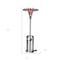 Homeroots 40000 BTU Silver Steel Propane Cylindrical Pole Standing Patio Heater 480585 - alternate 3