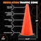 Xpose Safety Traffic Safety Cone, 28 in, PVC Plastic, 10 lb Base, DOT Approved, Orange, 24 pk OTC28-10L-24-X - alternate 4
