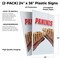 Signmission Paninis, Plastic Signs Only 24 Inch x 36 Inch, Corrugated Plastic, 2PK CSB-2436-2PACK-Paninis - alternate 2
