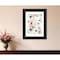 Homeroots Peony Floral Block Black Framed Print Wall Art 529830 - alternate 4
