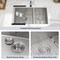 Wrightmaster 28 in. Undermount 16-Gauge Double Bowl Stainless Steel Workstation Kitchen Sink with Bottom Grids ZOR-UX281910A2-64 - alternate 3