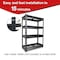Shuntong Atlas 4-Tier 36 in.W x 14 in.D x 54 in.H Garage Shelving Heavy Duty Loads 6000LBS, Dark Grey ATLAS361454-4D1500 - alternate 5