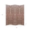 Homeroots 84" Brown Folding Four Panel Screen Room Divider 342772 - alternate 4