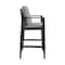 Armen Living Cayman Outdoor Patio Counter Height Bar Stool in Aluminum with Gray Cushions LCCCBABL26 - alternate 5
