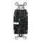Hubbell Wiring Device-Kellems Straight Blade Receptacle, 5-15R, 15 A, 125V AC, 2 Pole, 3 Wire, Surface Mount, Grounded HBL8200STGY - alternate 2