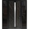 Vdomdoors Aluminum Door with Hidden Handle Hiddex 0155 Natural Noir Entry Steel Metal Modern Painted W14+36+1 HIDDEX0155EXD-NOIR-W14+36+14xH80-RH-I - alternate 1